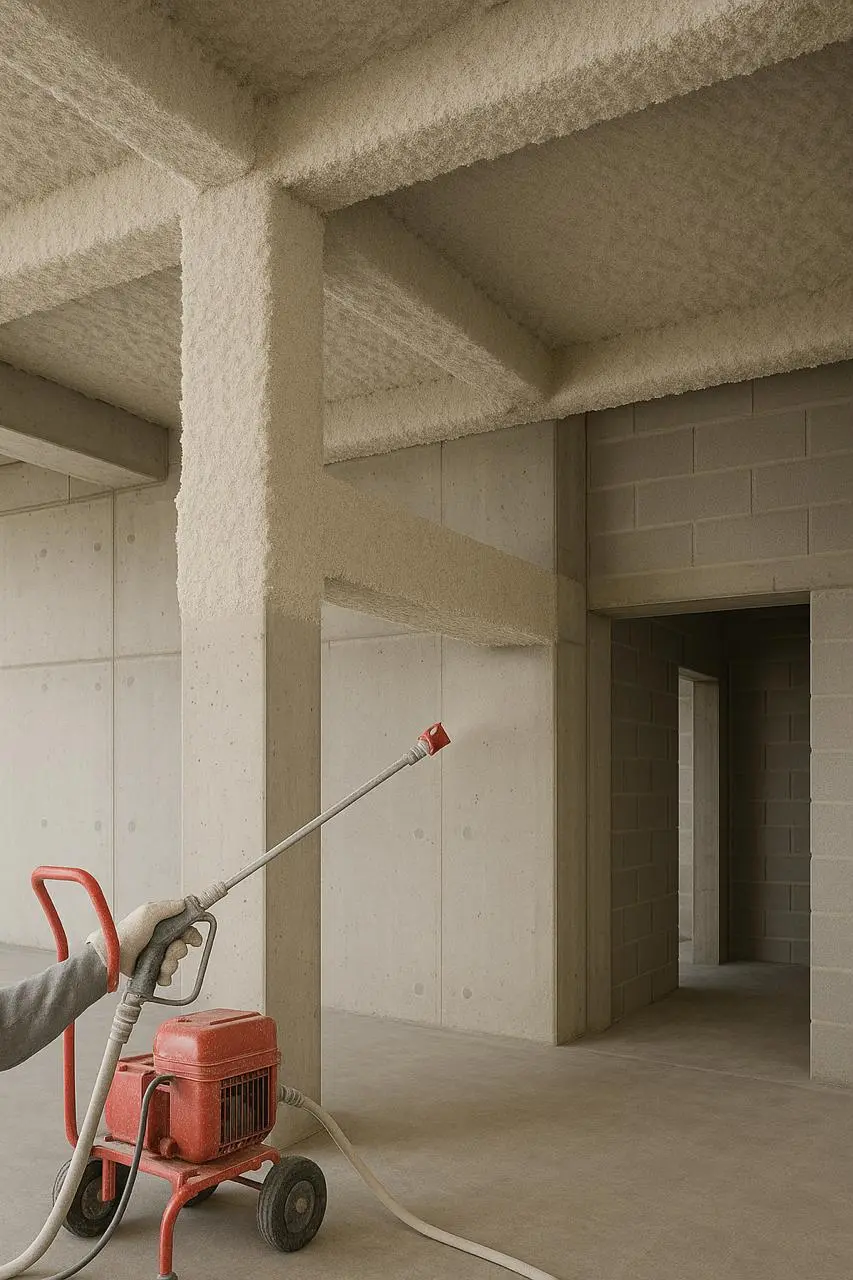 Spray-applied fire protection